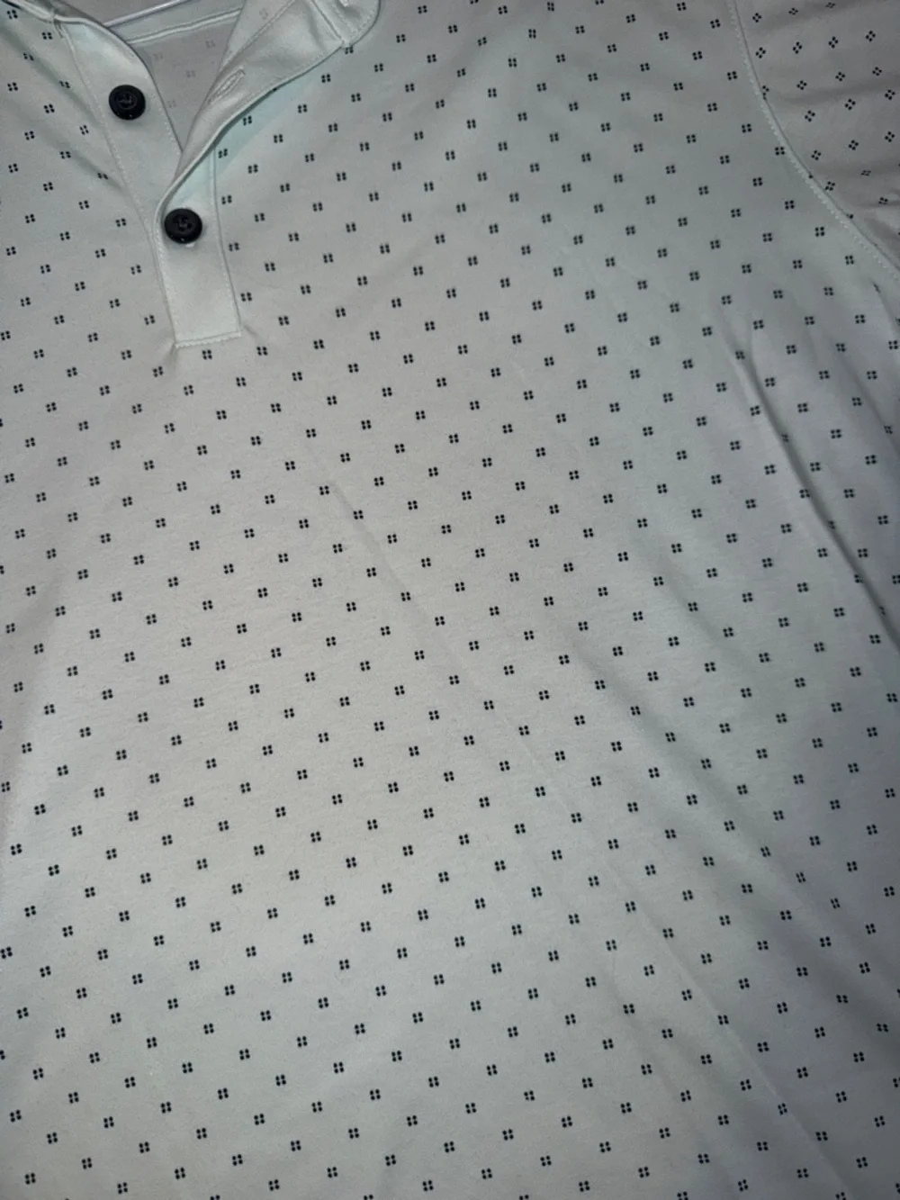 Banana Republic Light Blue Polo with Micro Dot Print - Picture 2 of 5